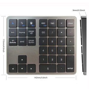 Bluetooths Number Pad Rechargeable Wireless <strong>Numeric</strong> <strong>Keyboard</strong> Three Mode Slim and Silent Design 35-Keys External USB Numpad - Product Image 6