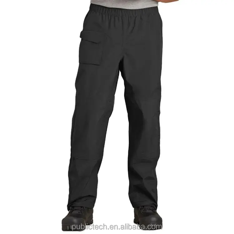 Custom Hem Zipper Adjustment Fashion Nylon 100% Waterproof Elastic Waist Loose Trousers For Men