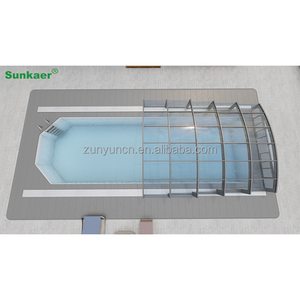 热卖定制铝制自动泳池盖耐用室外泳池围栏游泳池使用 - Product Image 5