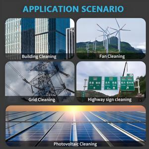 Hot Sale <span class=keywords><strong>Large</strong></span> Payload Painel Solar de Limpeza Drone Dual <span class=keywords><strong>Camera</strong></span> para High Building Roof Window Remote Controlled 15km Image