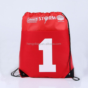 Mochila con cordón de poliéster al por mayor, bolsa deportiva barata, bolsa con cordón promocional con logotipo personalizado - Product Image 2