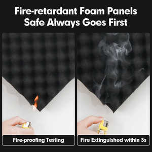 AUSLET 24 confezioni di casse per uova in schiuma insonorizzata pannelli a parete in schiuma ad alta densità ignifuga - Product Image 4