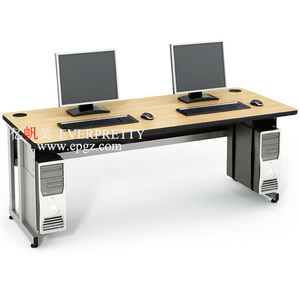 Alta Qualidade Confortável Altura Fixa Escola Computador Quarto Duplo Pessoa Escritório Computador <span class=keywords><strong>Desk</strong></span> com Front Board