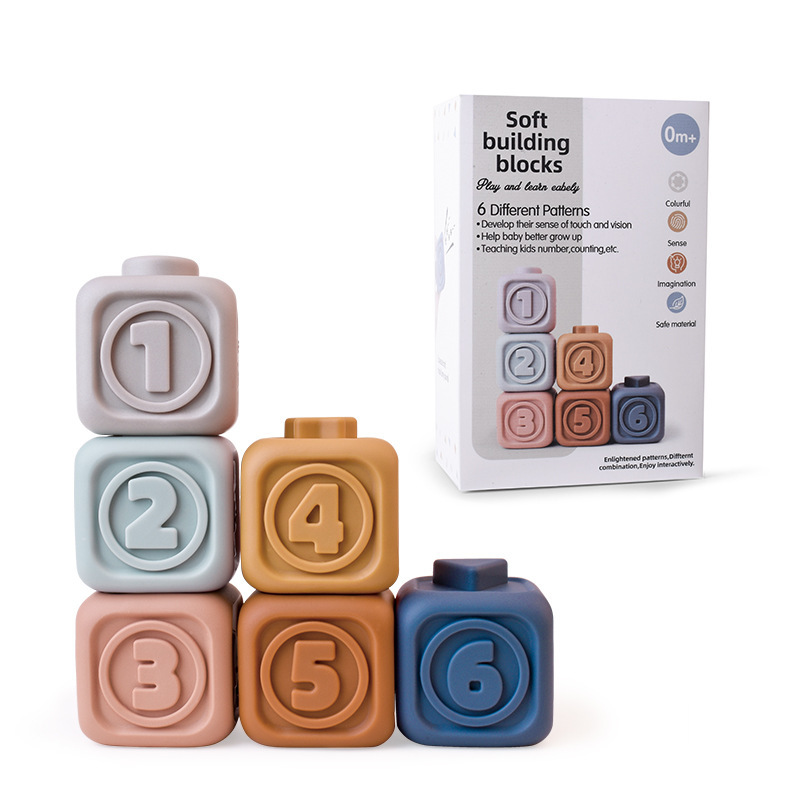 Soft rubber square 6pcs