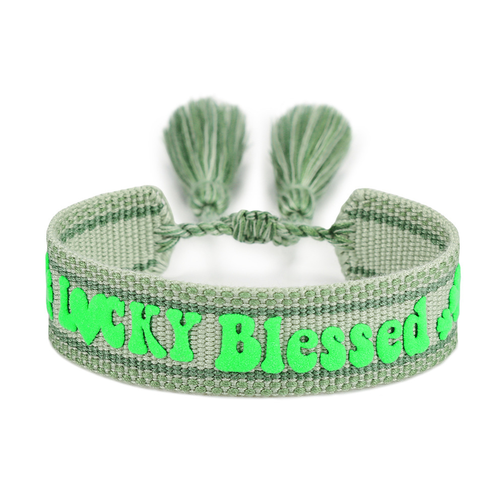 Four-leaf clover hot stamping bracelet-226a