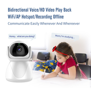 KW-400 Modern Smart <strong>Home</strong> 1080p HD Wireless <strong>Intercom</strong> Camera Two-Way Voice with Shaking Head Cloud Data Storage Memory Card Option - Product Image 3