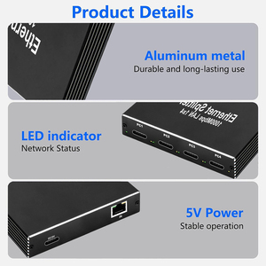 イーサネットスプリッター1 ~ 4高速LANスプリッター1000MbpsギガビットRJ45イーサネットスイッチUSB C電源ケーブル付き新技術 - Product Image 5