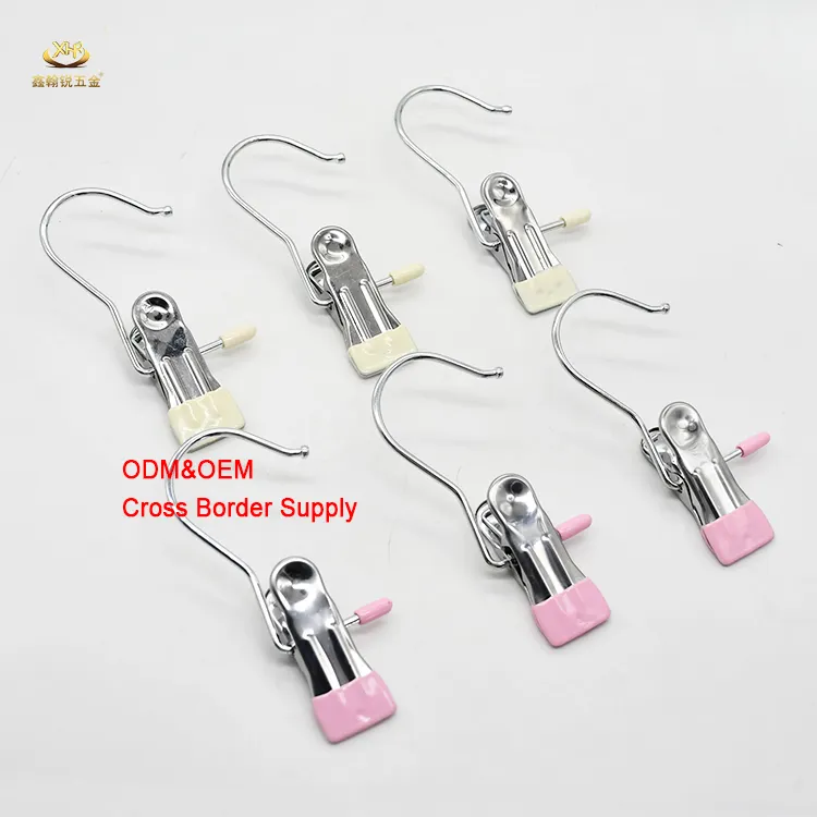 Giặt di động móc treo hat sock kim loại Clip khởi động duy nhất clip móc áo