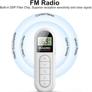 Yüksek kaliteli ses ile 2025 Pro süper Mini FM radyo, LCD ekran ile şarj edilebilir taşınabilir radyo spor cep klip tipi - Product Image 3