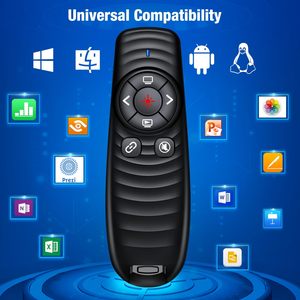 Clicker di controllo remoto presentatore Wireless 2-in-1 USB tipo C presentazione Powerpoint clicker con puntatore laser telecomando per mac - Product Image 4