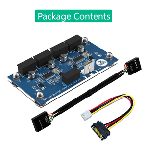 9pin USB <strong>Header</strong> Male <strong>1</strong> to 4 Female Extension Cable Card Motherboard 9-Pin USB 2.0 HUB 2 to <strong>8</strong>-Port USB 2.0 Hub with Additional Po - Product Image 6
