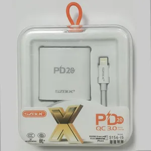 S156-i5 PD20W hızlı şarj TYPE-C için Apple telefon şarj seti QC3.0 fonksiyonu 20W çıkış gücü 5V/2.4A ab standardı - Product Image 6