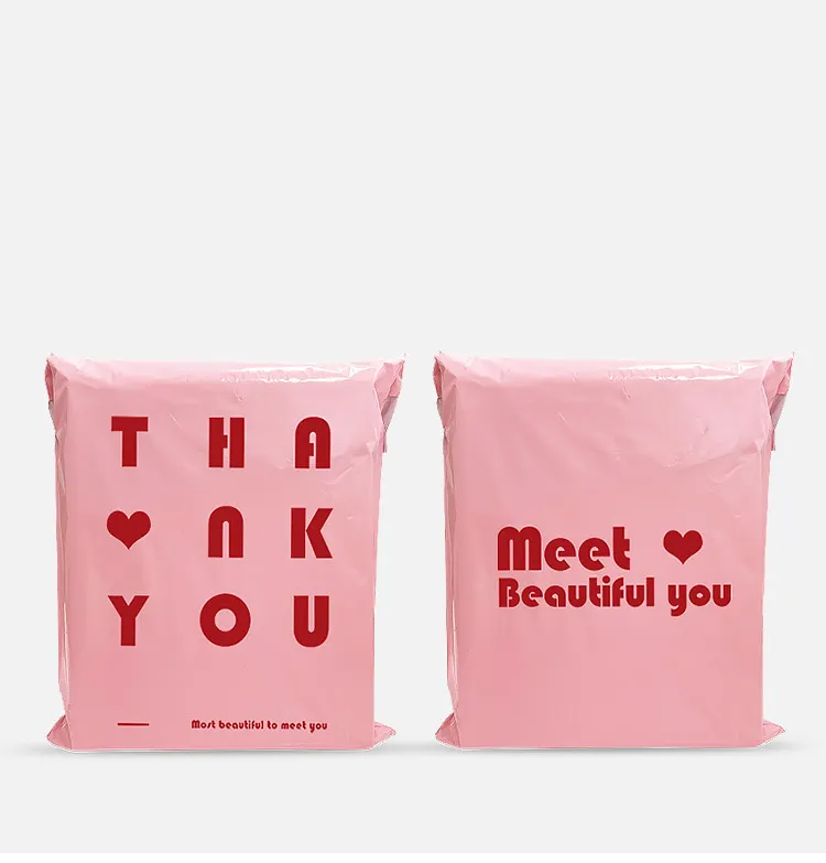 Розовый конверт полиэтиленовый пакет водонепроницаемый курьерский упаковочный пакет для деловой одежды почтовый пакет