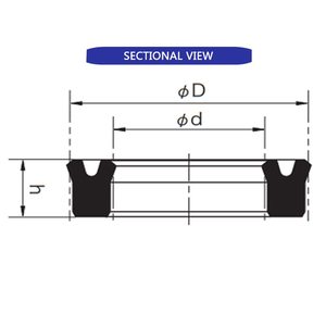 Xi lanh thủy lực Polyurethane y-ring U con dấu dầu con dấu PU PU con dấu cao su - Product Image 6