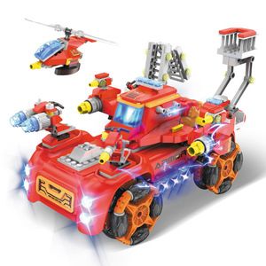 Bloques de construcción de empalme eléctrico nuevo transfronterizo Control remoto Drift Car modelo rompecabezas música ligera para la educación de los niños