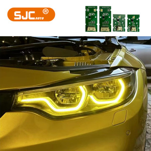 BMW için SJC oto araba sarı DRL modülü M3 F80 M4 F82 LED DRL modülü 4 serisi F32 F33 F36 LCI 2017-2020 sarı CSL DRL modülü