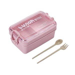 Bento hộp 950ml nhiều lớp Hộp Ăn Trưa với bộ đồ ăn leakproof Bento Hộp Du Lịch Văn Phòng TrườNg trẻ em thực phẩm di động container - Product Image 3