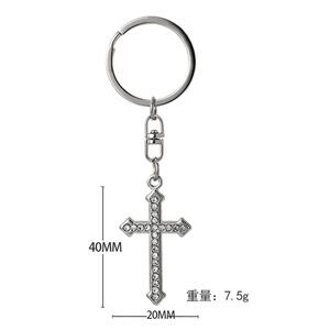 天主教耶稣基督钥匙圈圣本尼迪克特耶稣受难像十字金属钥匙扣