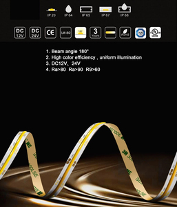 DC24V/12VอลูมิเนียมLed Strip 480 LEDs/M 8มม.ความกว้างPCB - Product Image 5