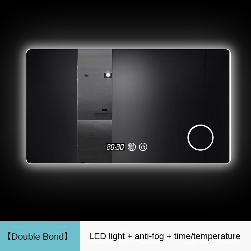 LED light + anti-fog + time/temperature