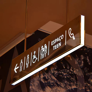 Customized Airport Direction Sign Led Wayfinding Sign Printable Sign Factory Supply Outdoor Illuminated - Product Image 1