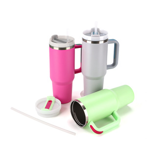 Hoa Kỳ 2 Ngày Giao Hàng 40Oz 30Oz Cốc Với Xử Lý Thăng Hoa Đôi Tường Thép Không Gỉ Cốc Với Rơm Cốc Cà Phê Với Nắp - Product Image 2