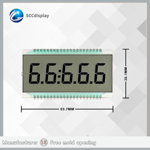 Custom Monochrome Positive 5 Digit <strong>LCD</strong> <strong>Display</strong> <strong>Modules</strong> SJXDGN043 Static State Segmented Application with Wide Temperature Range - Product Image 4