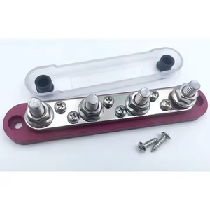 Kırmızı ve siyah Terminal Terminal bloğu güç dağıtımı 5/16 ''M8 bara 4 saplama kapaklı - Product Image 3