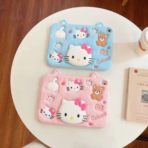 Cartoon Cute Kitty for Kulomi Holder Case Real Silicone 3D Shockproof Protection <strong>Cover</strong> for <strong>iPad</strong> Pro 10.<strong>2</strong> Air 9.7 Tablet OPP Bag - Product Image 5