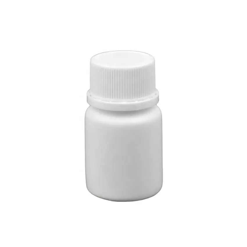 ขวดยาพลาสติกสีขาว HDPE,ขนาด10มล. 15มล. 30มล. 50มล. 60มล. ขวดยาวิตามินขวดบรรจุผงแข็งพร้อมซีลเหนี่ยวนำความร้อน