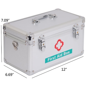 12&quot; Manufacture Custom Home <strong>Big</strong> <strong>Medical</strong> Equipment Hard First Aid Kit Box Aluminum First Aid case Set with Contents - Product Image 3
