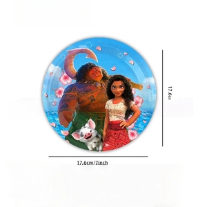 Tinh xảo Crafted Moana chủ đề sinh nhật Bộ đồ ăn thiết lập cho bé Gái Hạnh Phúc sinh nhật đảng trang trí dùng một lần Nguồn cung cấp bên - Product Image 2