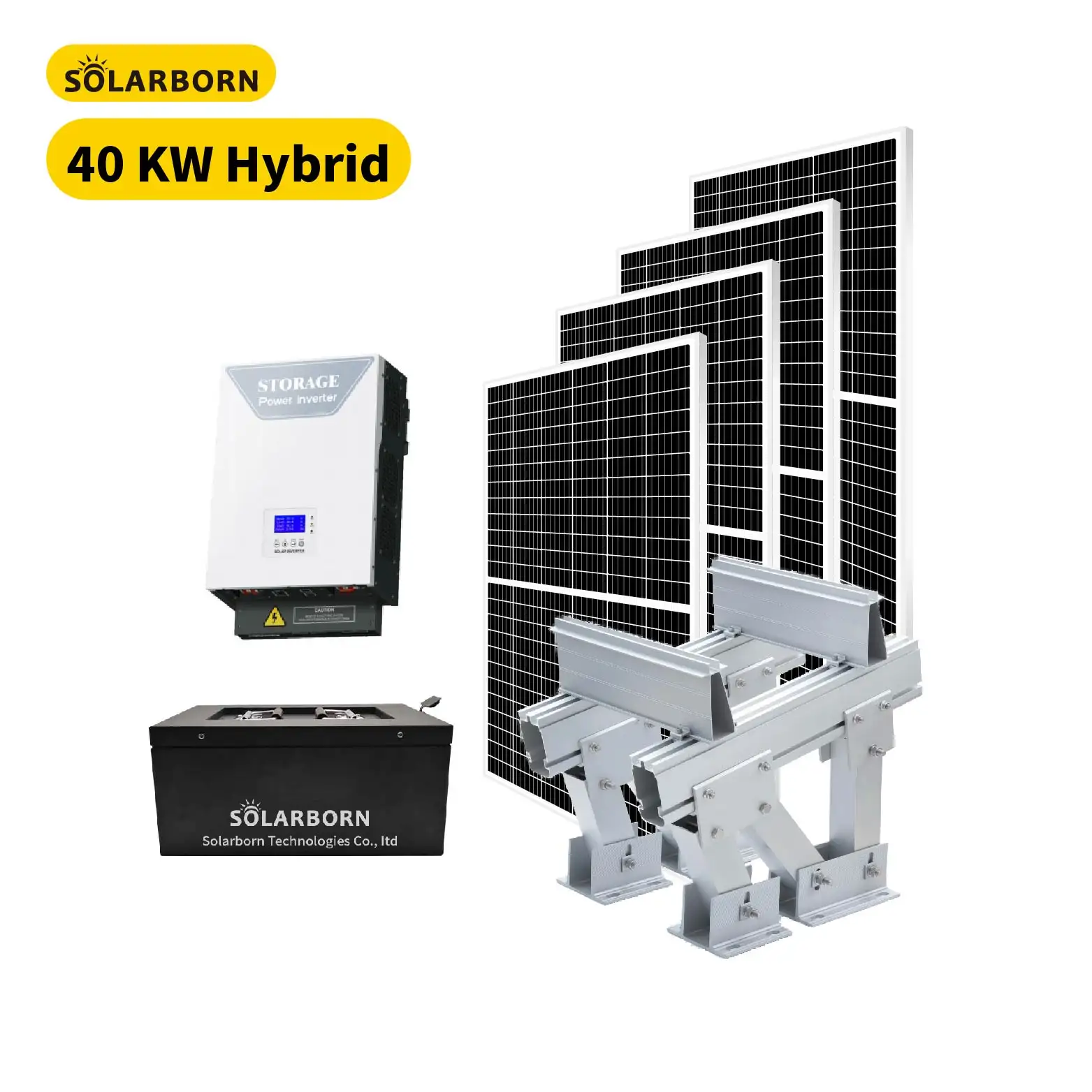 Solar born 40kw Hybrid Kit Füll täler Panel Power Solar Energy System Lieferant