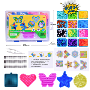 Fabrika özel 4000 adet çocuk oyuncakları 5mm kolay Diy Hama Perler sigorta boncuk kiti setleri çocuklar için gerek demir