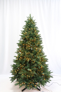 100% PEクリスマスツリー簡単に組み立てる1000個のLED、音楽、8つの効果のちらつきを備えた最新の回転クリスマスツリー - Product Image 3