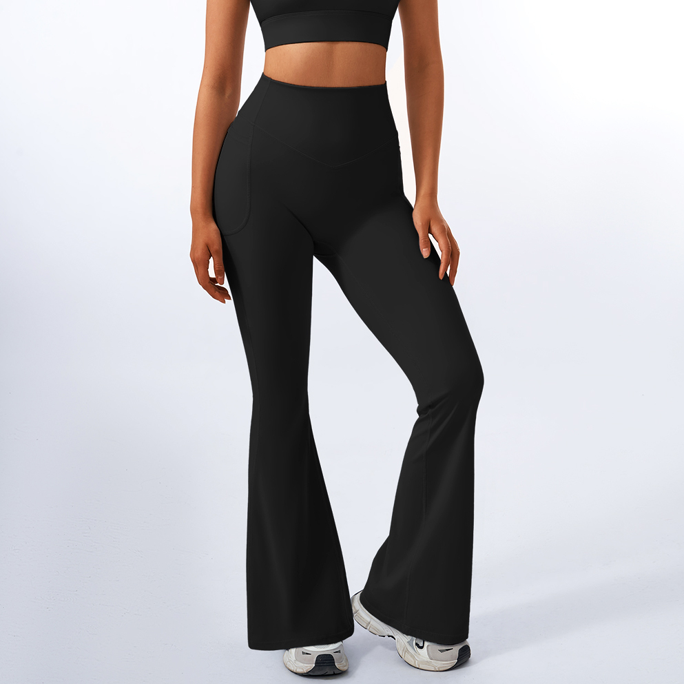 Legging noir évasé
