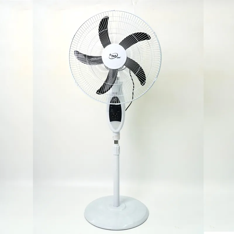 TNTSTAR TNT-406 16 inch stand rechargeable fan price with light remote control cooling rechargeable standing fan with blue tooth