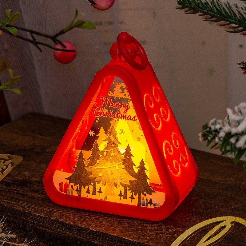 Triangular lights - Red Christmas tree