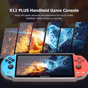 Videogioco X12 PLUS 7 pollici LCD doppio Rocker portatile palmare Retro <span class=keywords><strong>Console</strong></span> di gioco Video <span class=keywords><strong>MP5</strong></span> lettore TF Card per GBA/NES giochi 3000