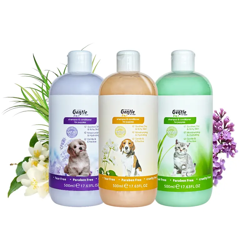 Oem logotipo privado personalizado animal de estimação, animal de estimação, gato, lavagem de cachorro, shampoo orgânico natural e condicionador