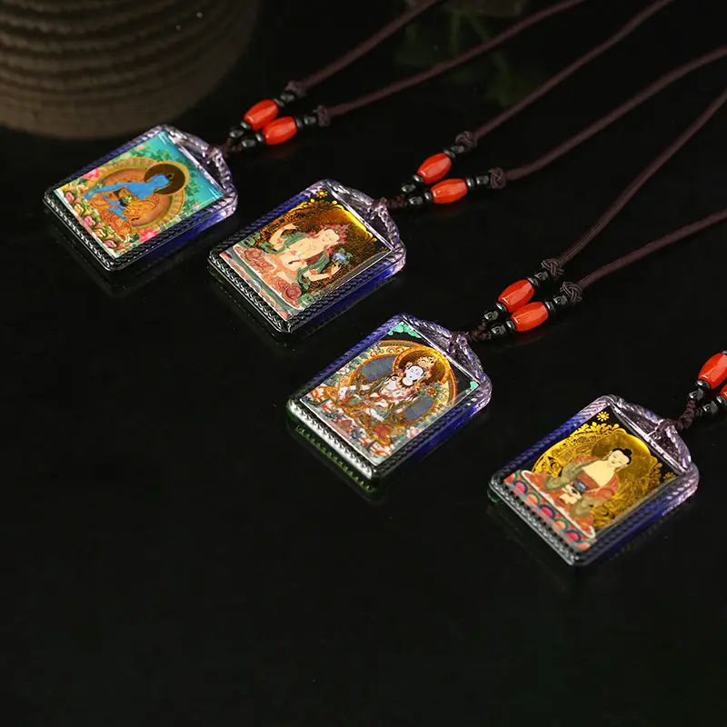 High Quality Unique Nepal Buddhism Pendant Necklaces Women Amulet Chinese Style Maitreya Necklace Jewelry New thangka ornaments