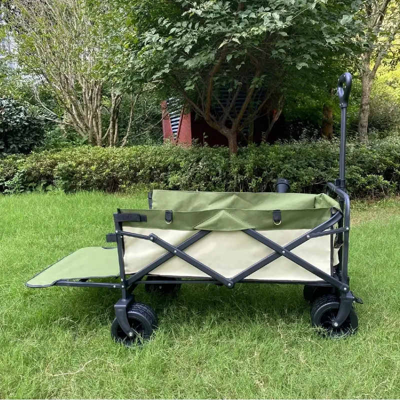 Tragbarer Outdoor-Camping-Trolley faltbarer Strandwagen-Wagen mit Vordach