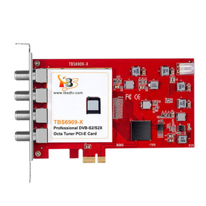 TBS 6909X V2 DVB-S2/S2X <span class=keywords><strong>8</strong></span> Tuner PCIe kart dijital uydu alıcısı FTA DVB-S2X kart <span class=keywords><strong>IPTV</strong></span> akış kartı