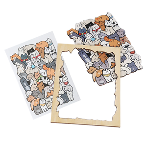 צעצועים hy <span class=keywords><strong>toys</strong></span> עץ פאזל חיה 50 חתולים וכלבים פנדה שמח לקשט קריקטורה קישוט צעצועים קטנים