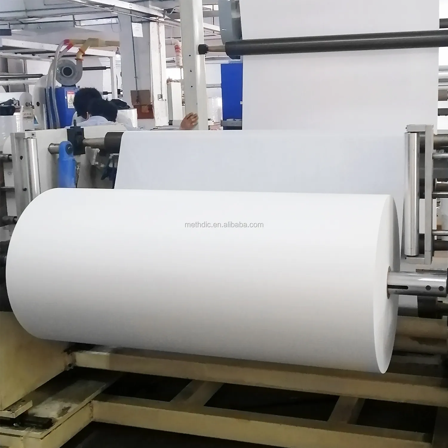 Rolo de papel sintético, rolo de papel jumbo térmico revestido, para etiqueta térmica