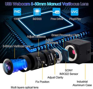 ELP düşük ışık kamerası 1080P değişken odaklı Lens H.264 yüksek çözünürlüklü IMX323 PC için USB kamera, Android Linux Windows endüstriyel Video - Product Image 2