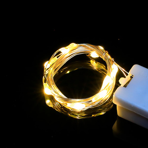 1 m10leds stringa di luce di luce decorazione di natale filo di rame stringa di luce LED pulsante batteria colorato fiore regalo