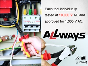 AllwaysTools 15個絶縁ツールセット電気技師プロVDEハンドツールセットケーブルナイフOEM対応