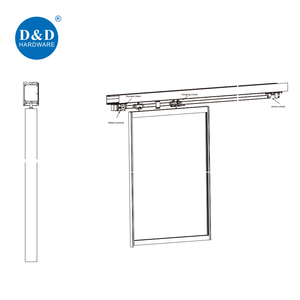 Operador de puerta corredera automática D & D HARDWARE Operador de puerta enrollable de puerta externa de estilo moderno - Product Image 1