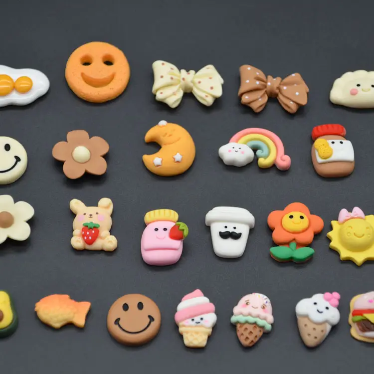 Assortiti Del Partito di Festa Della Decorazione Del Biscotto della torta Miniatura casa delle bambole della ragazza slime colore kawaii posteriore piana della resina di fascini